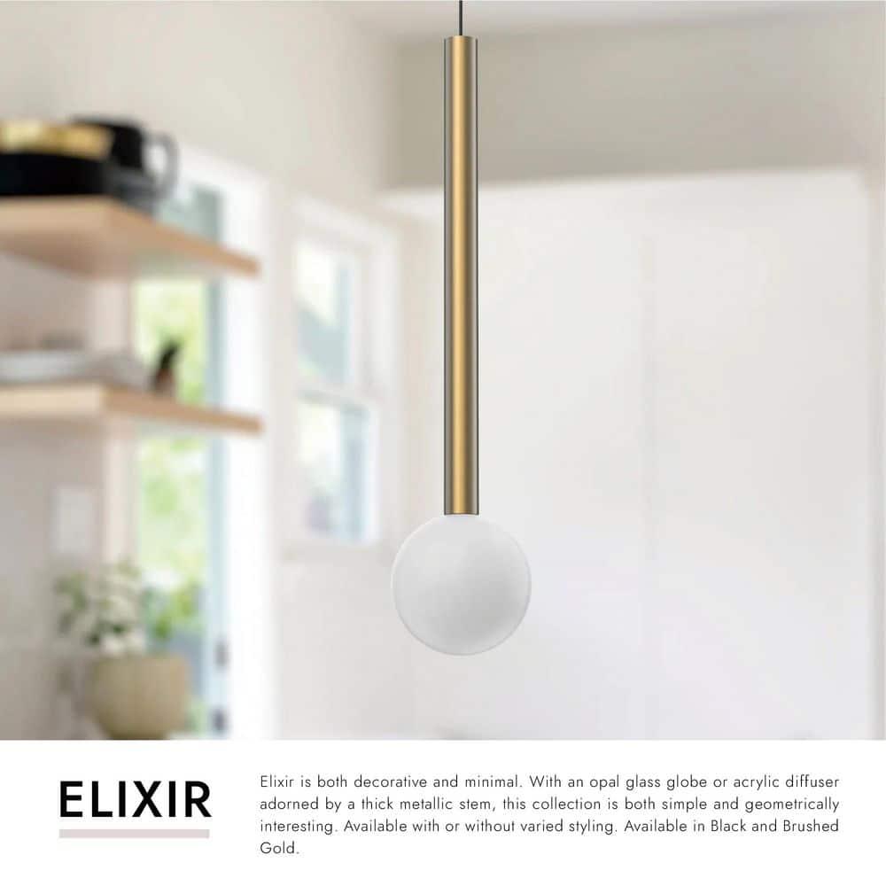 Elixir Single Light Glass Dimmable LED Pendant