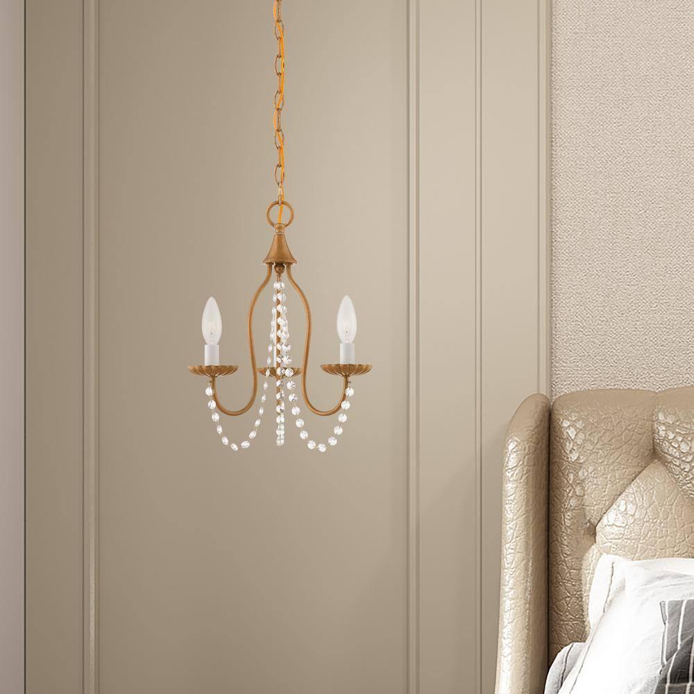 Livex Lighting Alessia 3 - Light Chandelier in  Antique Gold Leaf