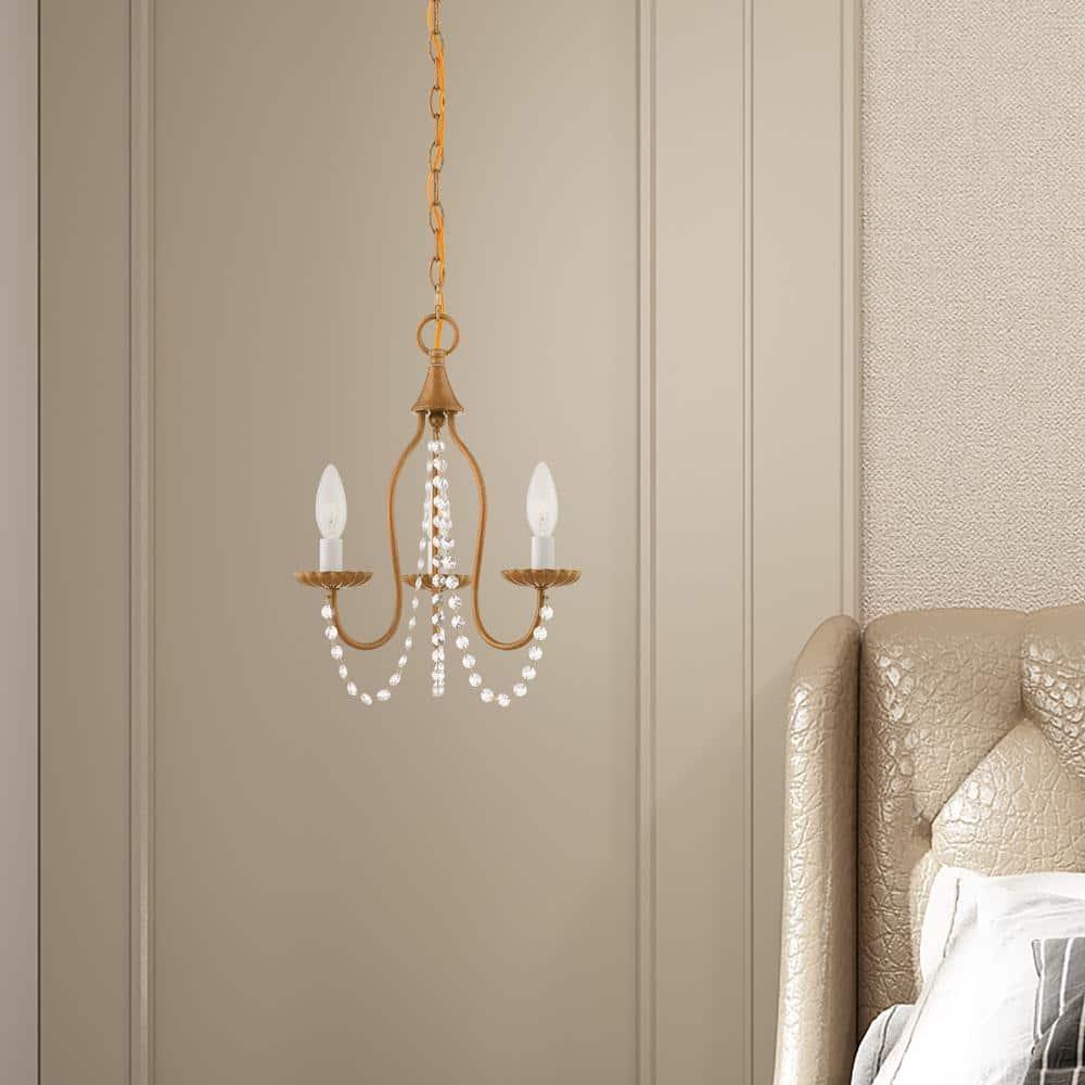 Livex Lighting Alessia 3 - Light Chandelier in  Antique Gold Leaf