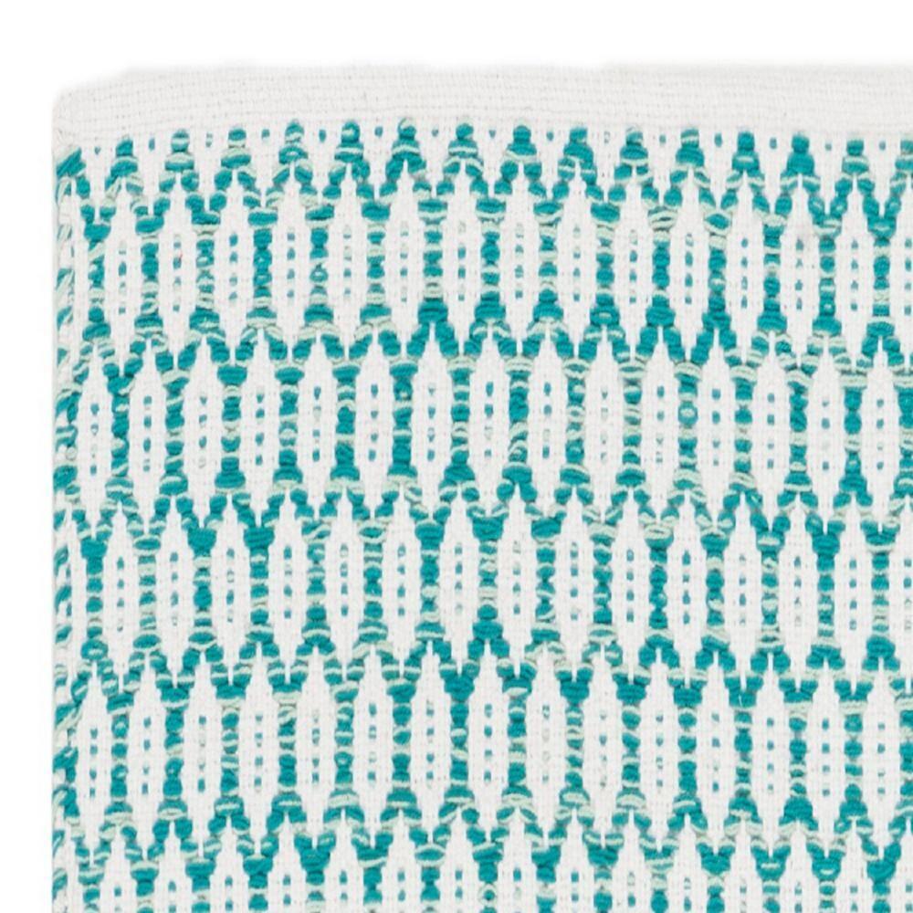 Montauk MTK608 Hand Woven Indoor Runner Rug - Aqua/Ivory - 2'3"x7' - Safavieh