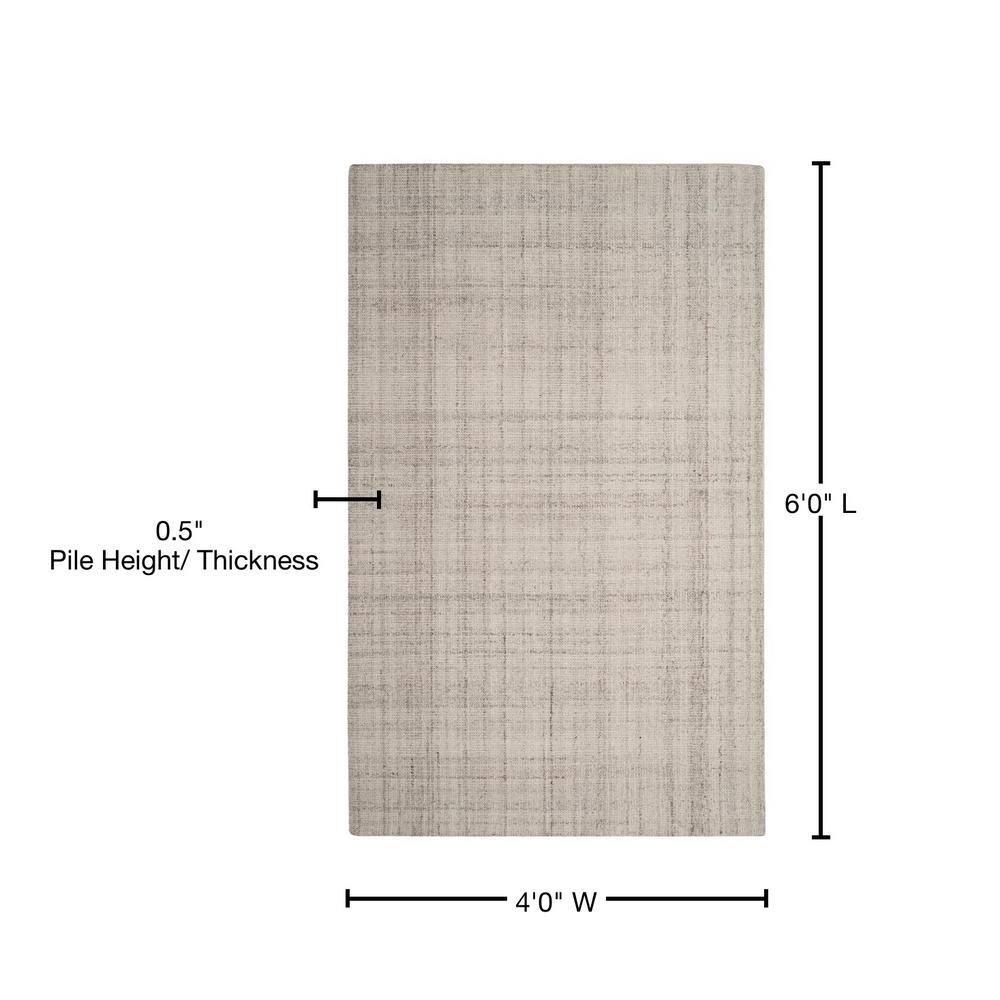 Abstract ABT141 Handmade Indoor Area Rug - Light Grey - 4'x6' - Safavieh
