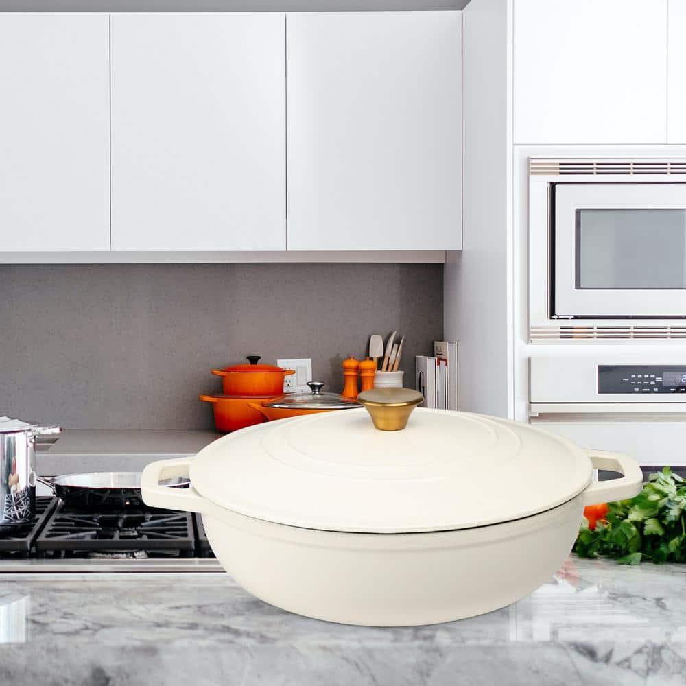 Lexi Home Lexi Home 5 qt. Enameled Cast Iron Round Braiser