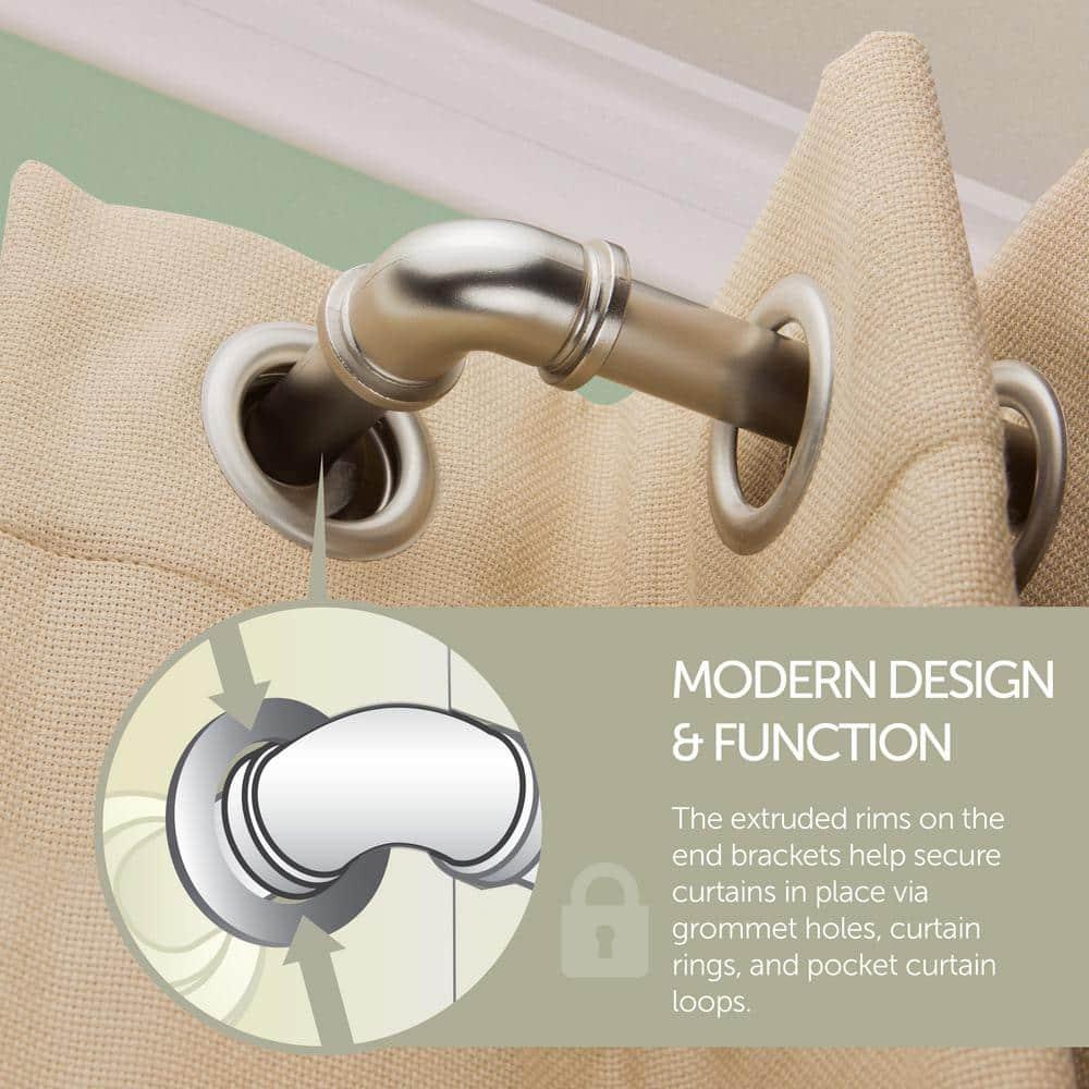 Rod Desyne 1 inch Blackout Curtain Rod, 84 x 120, Bronze
