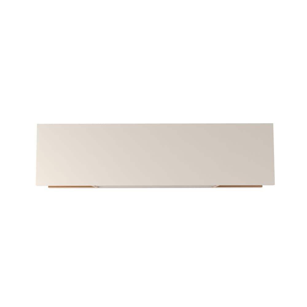Manhattan Comfort Utopia Splayed Wooden Legs and 4 Shelves TV Stand for TVs up to 50" Maple Cream/Off-White - Manhattan Comfort