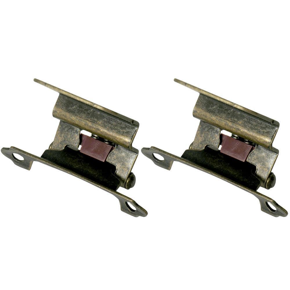 Laurey 28605 3/8" Inset Self-Closing Hinge - Antique Brass Pair