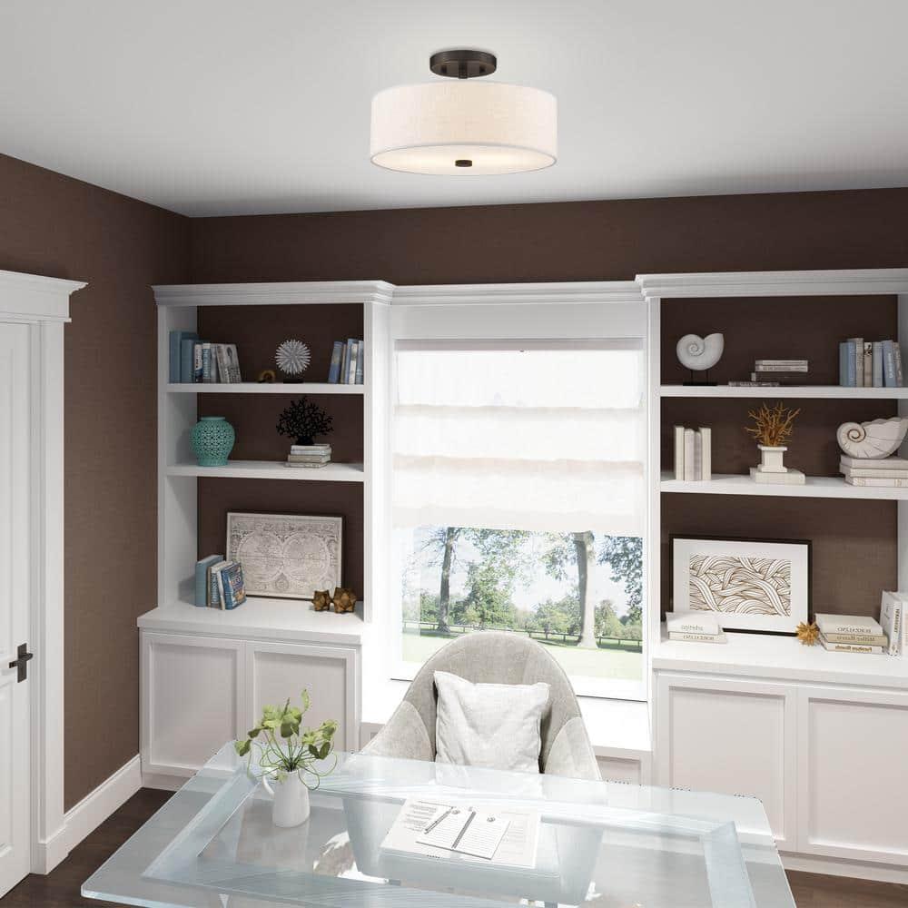 Livex Lighting Meridian 2 - Light Semi-Flush Mount in  English Bronze
