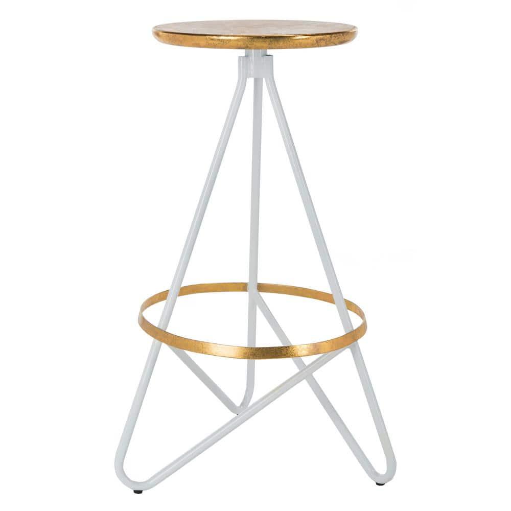Galexia Bar Stool - BST3200 - Gold/White - Safavieh