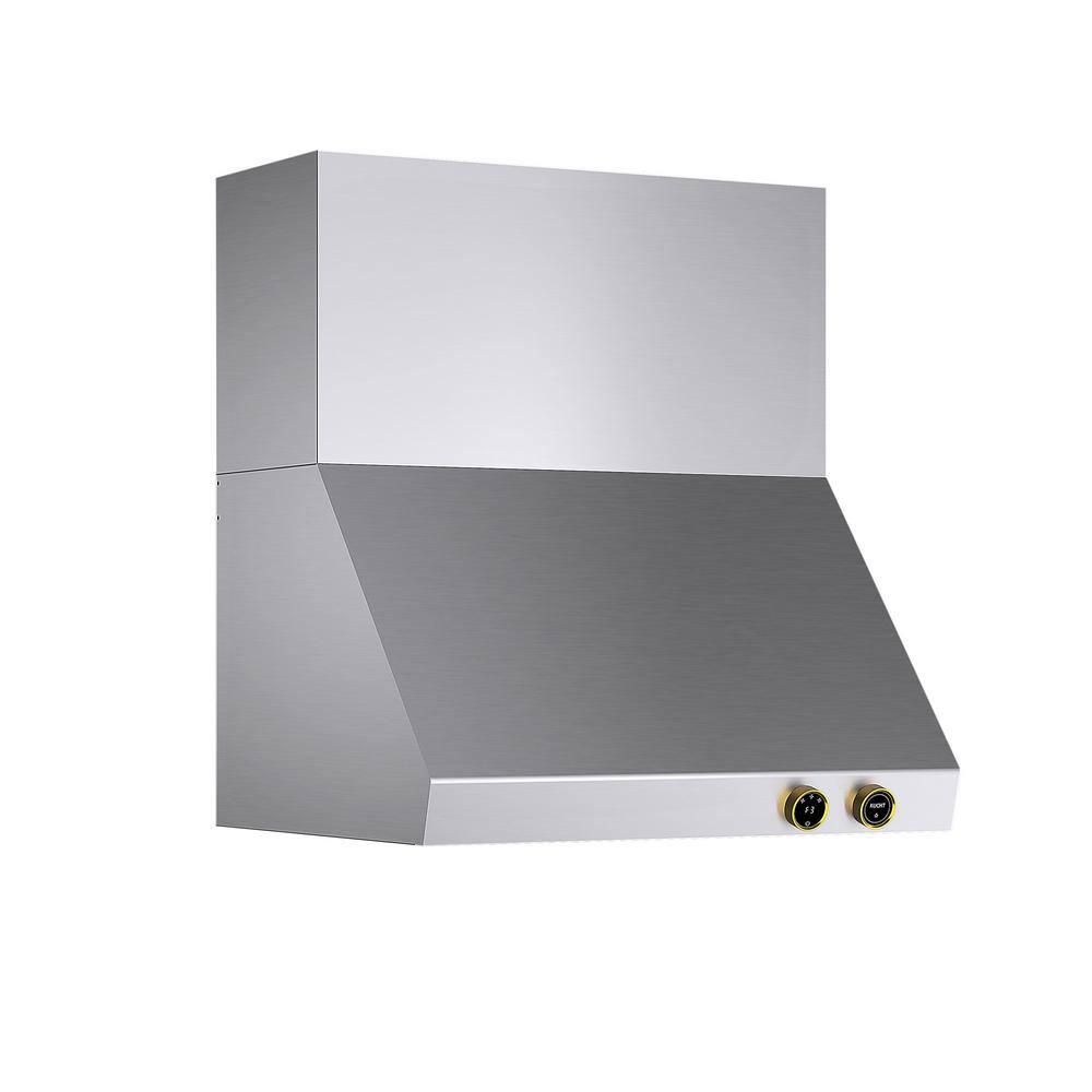 Kucht Kucht 30" Stainless Steel 900 CFM Ducted (Vented) Wall Mounted Required Range Hood with Baffle Filter