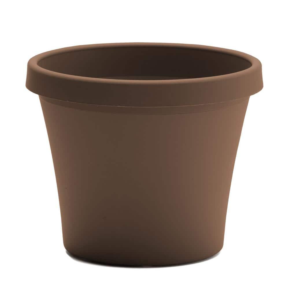Bloem Terra 13"W x 10.75"H Gardening Pot Planter, Chocolate Brown (Saucer Sold Separately)