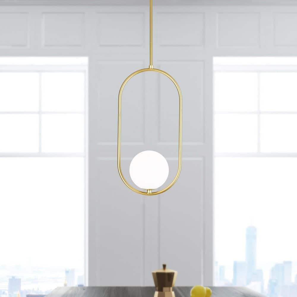 CWI Lighting Celeste 1 Light Contemporary Metal Mini Pendant in Gold