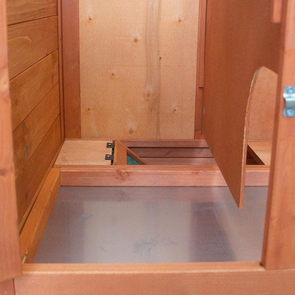 TRIXIE TRIXIE Elevated Single Rabbit Hutch with Large Run, Ramp, Ideal for Rabbits or Guinea Pigs