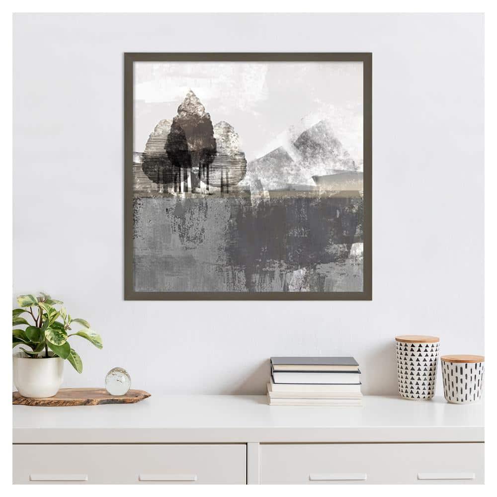 Amanti Art 25"x25" Textured Landscape by Northern Lights Wood Framed Wall Art Print