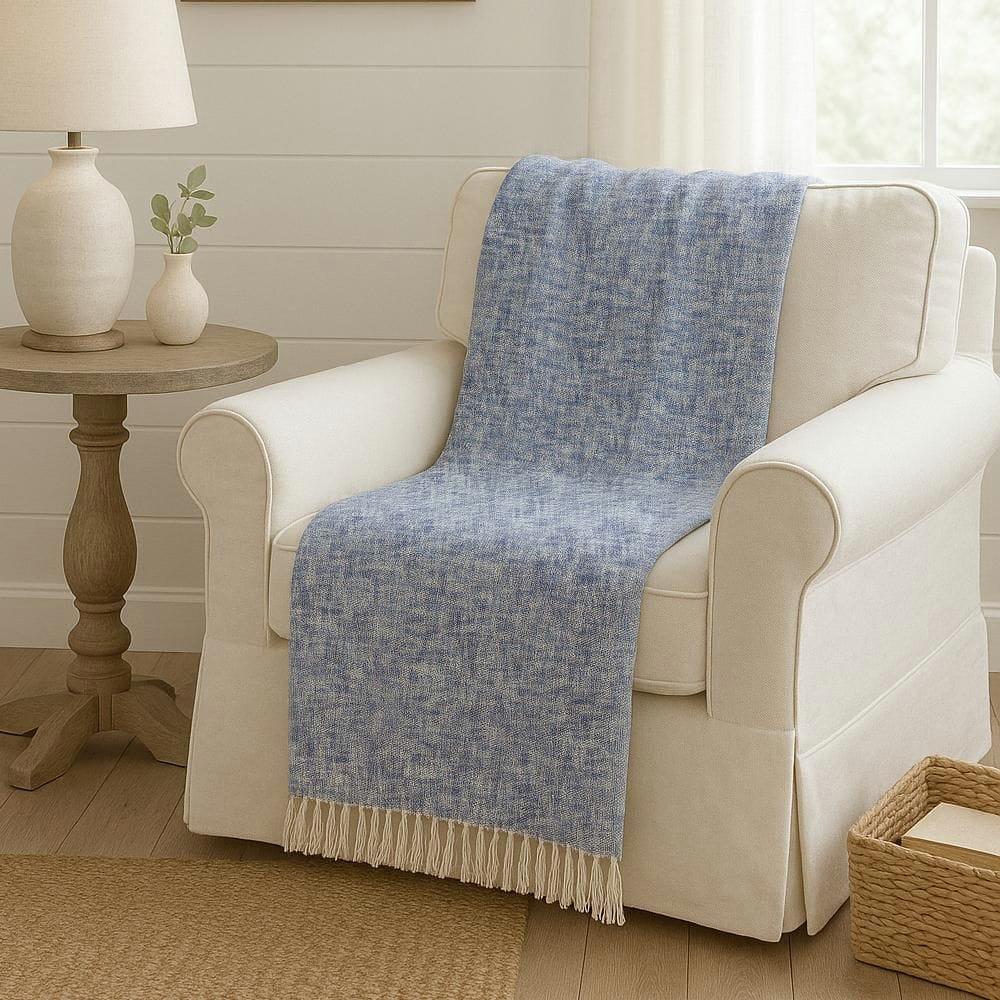 Handmade Solid 100% Cotton Woven Throw Blanket