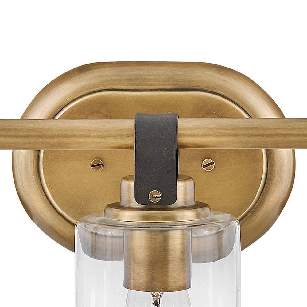 Heritage Brass 3-Light Vanity Light with Clear Glass Shades
