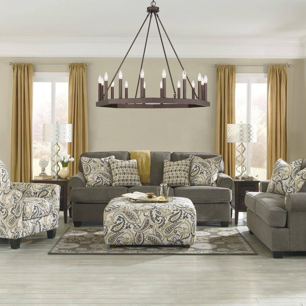 Vanity Art Farmhouse Vintage 16 Lights Wagon Wheel Chandelier Lights Ceiling Light Fixture for Living Room Dining Room 10586-ORB