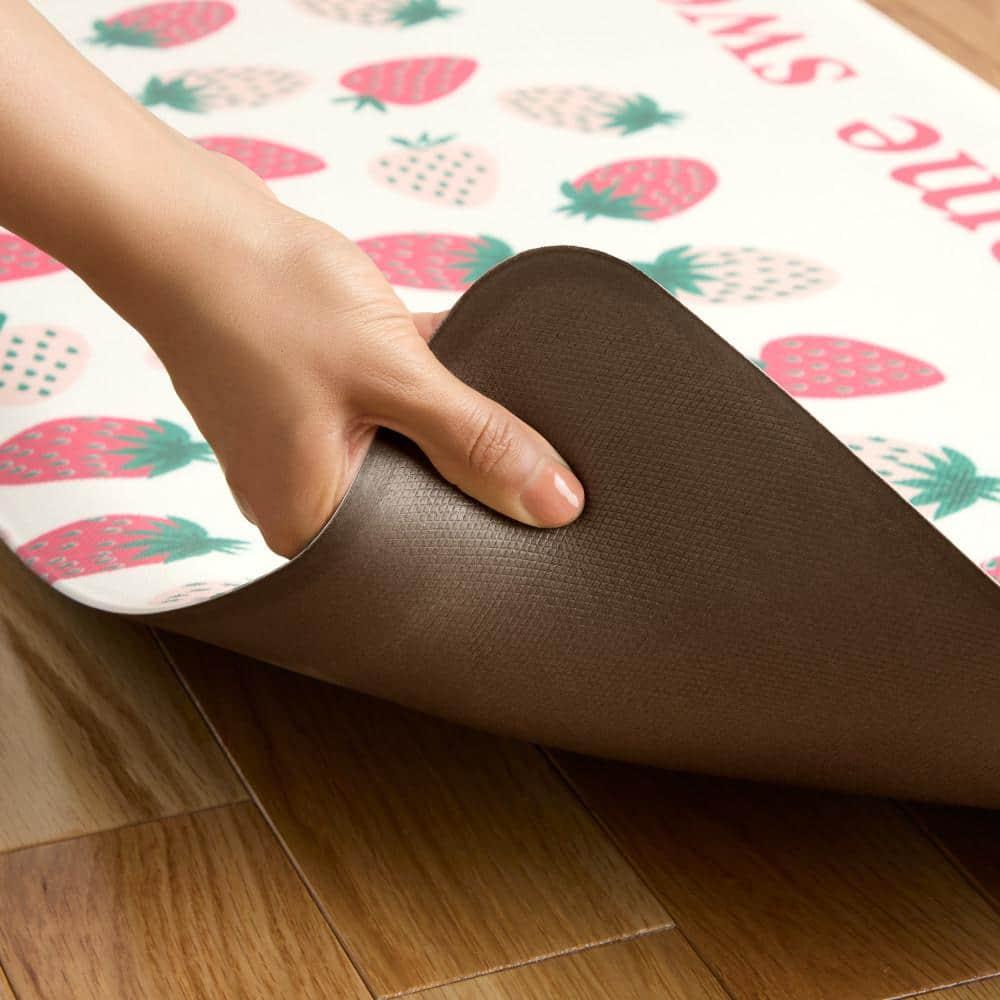 Sur La Table Kitchen Essentials SUR LA TABLE KITCHEN ESSENTIALS Home Sweet Home Quirky Strawberries Fruit Kitchen Mat Cream