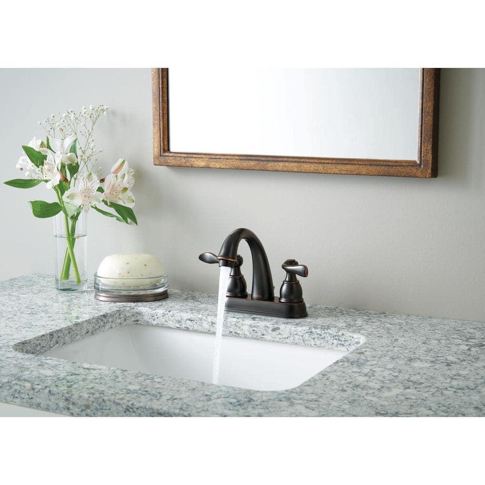 Windemere Centerset Bathroom Faucet with Drain Assembly, 2-handle Bathroom Sink Faucet