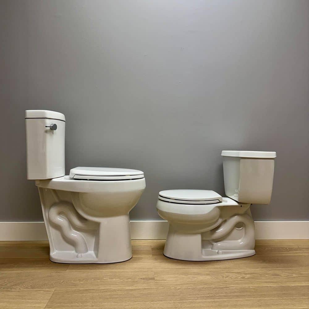 2-Piece 1.28/.09 GPF Dual Flush Elongated 20 in. Extra Tall Toilet in White, Seat Included