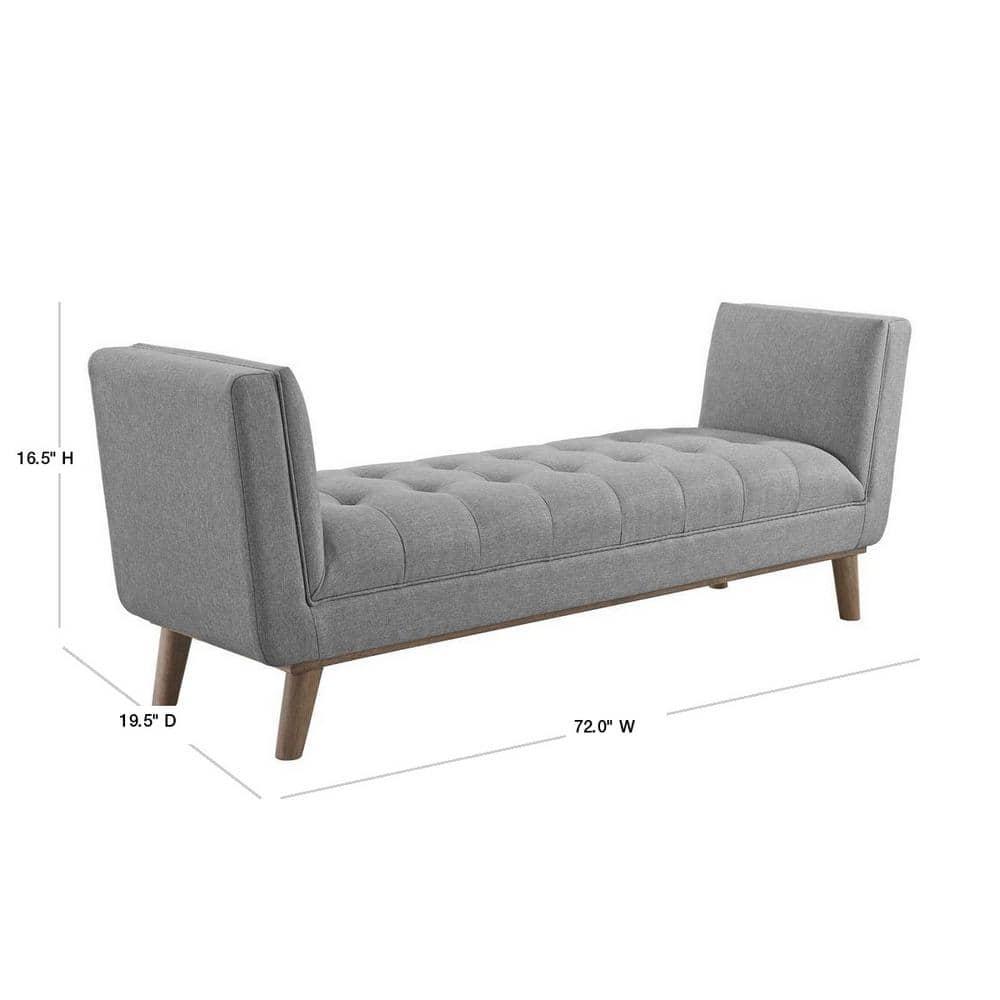 Modway Haven Tufted Button Upholstered Fabric Accent Bench