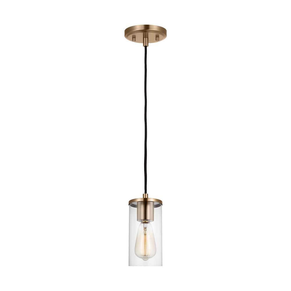 Zire Mini 4" Satin Brass Indoor/Outdoor Pendant Light