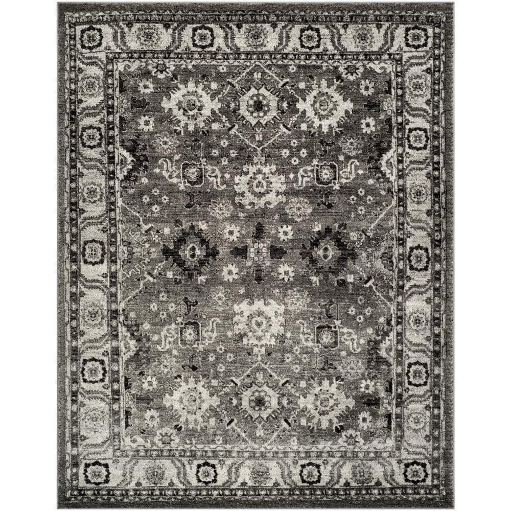 Vintage Hamadan VTH214 Power Loomed Indoor Area Rug - Grey/Black - 8'x10' - Safavieh.