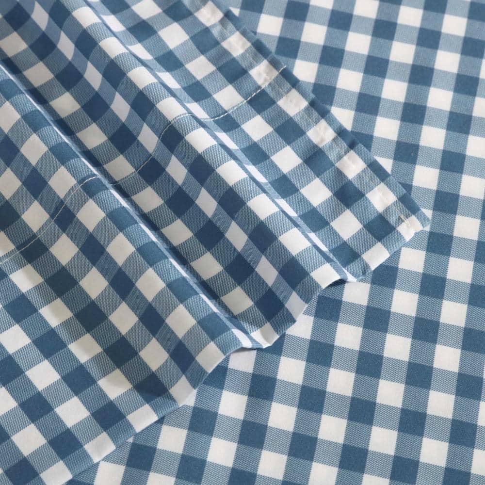Eddie Bauer Preston Check Blue Twin Xl Sheet Set