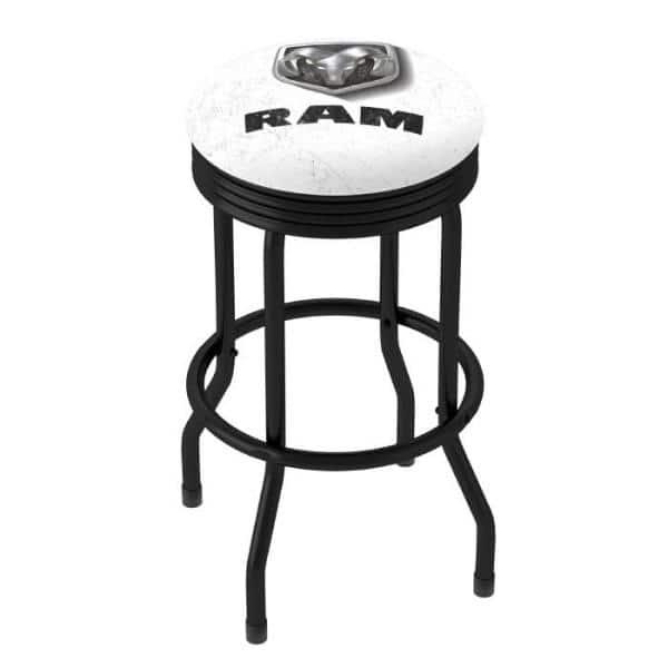 Swivel Upholstered Counter Stool with Metal Frame