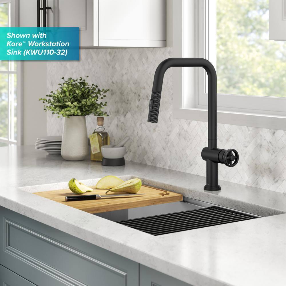 Urbix Industrial Pull-Down Single Handle Kitchen Faucet