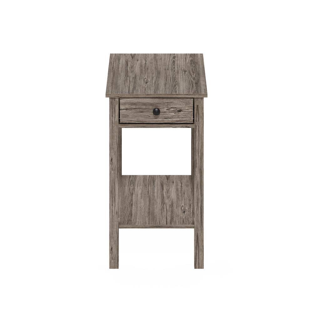 Furinno Montale Rectangular Side Table with Drawer, Rustic Oak