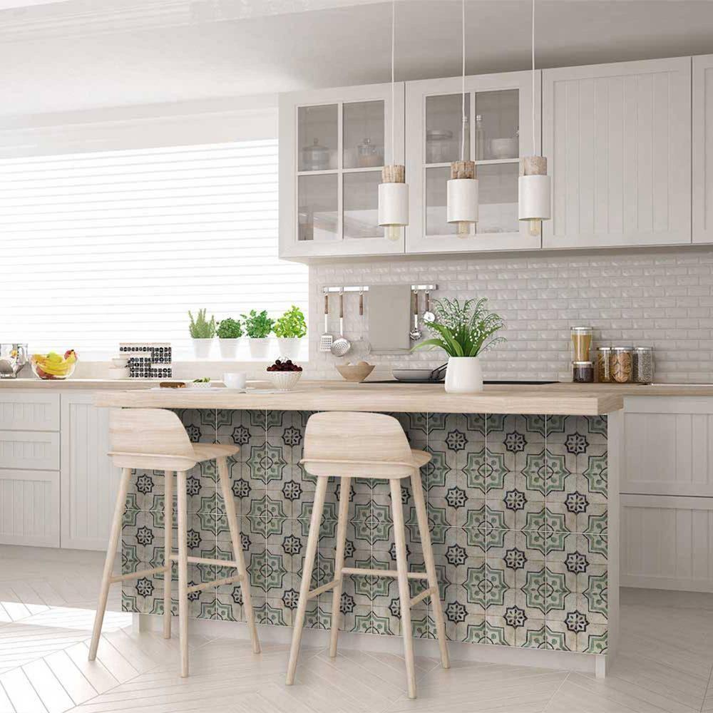 4'' W x 4'' L Vinyl Peel and Stick Field Tile