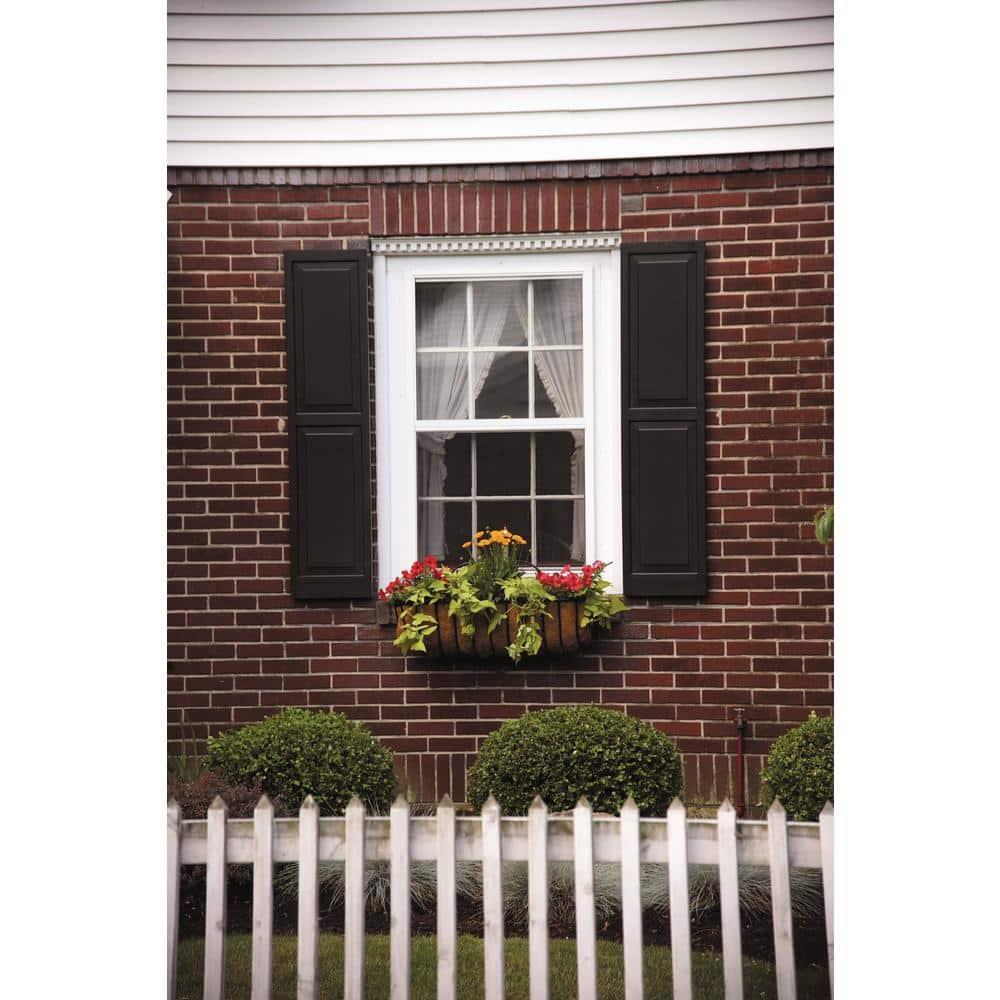 LTL Home Products Pinecroft Raised Panel Wood Exterior Shutters (Set of 2)