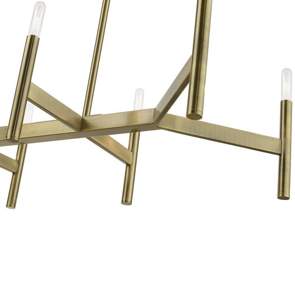 Livex Lighting Copenhagen 8 - Light Chandelier in  Antique Brass