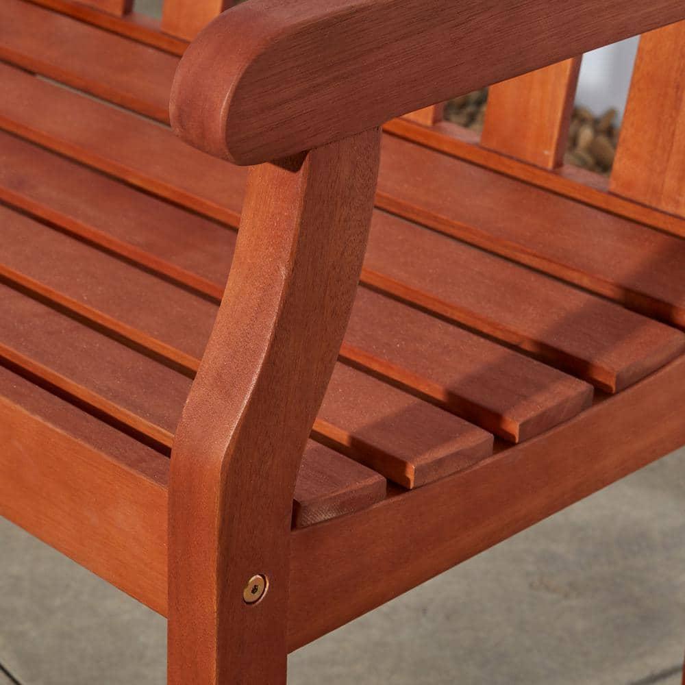 City Supply Center Wood Outdoor Bench