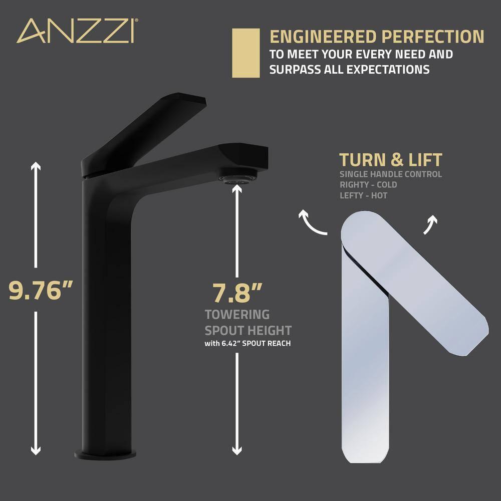 Single-Hole Single-handle Bathroom Faucet with Drain Assembly
