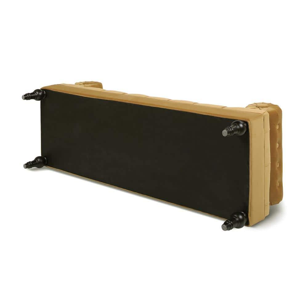 Lewis Bolster Arm Entryway Polyester Cream Bench