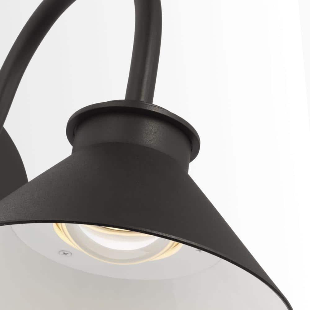Textured Black Metal LED Barn Light Wall Lantern