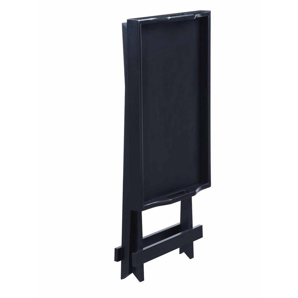 Convenience Concepts Designs2Go Folding Tray Table, Black