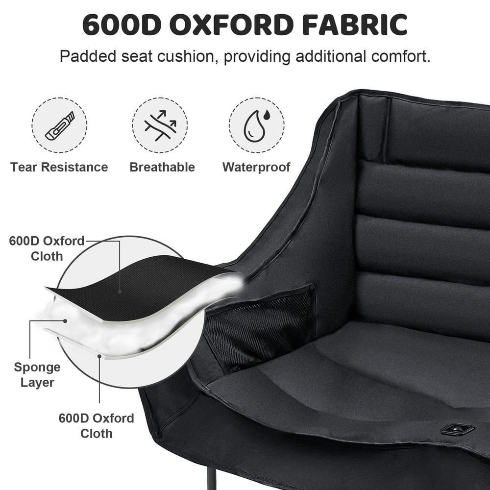 NAIZEA Double Camping Chair - Oversized Loveseat,Camping Chairs for Adults Heavy Duty,Camping Couch,Folding Chair Patio-Supports up to 600 LBS