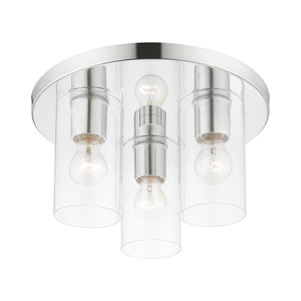Livex Lighting Zurich 3 - Light Flush Mount in  Polished Chrome