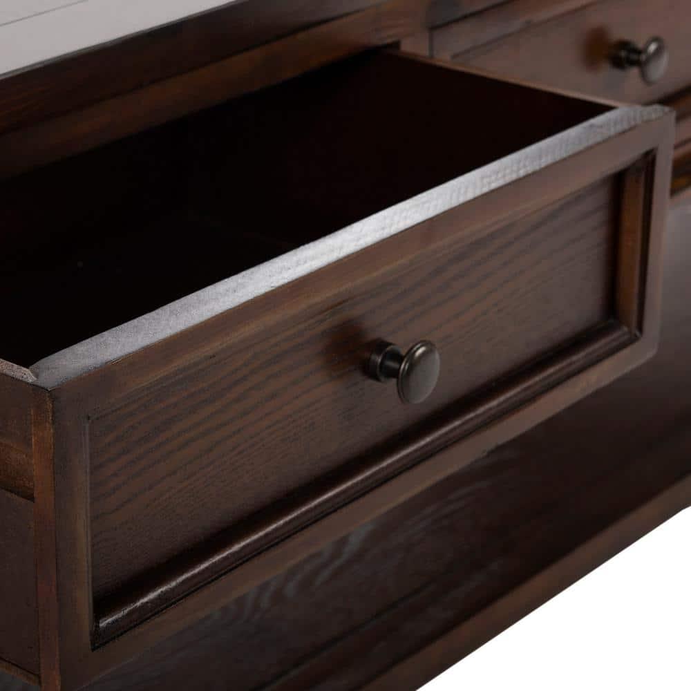 Manelin Coffee Table - Sepia - Safavieh