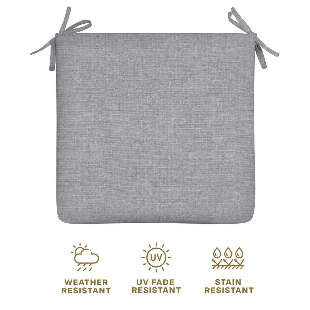 Honeycomb Outdoor Universal Seat Cushion (2-Pack) - Textured Solid Platinum Grey