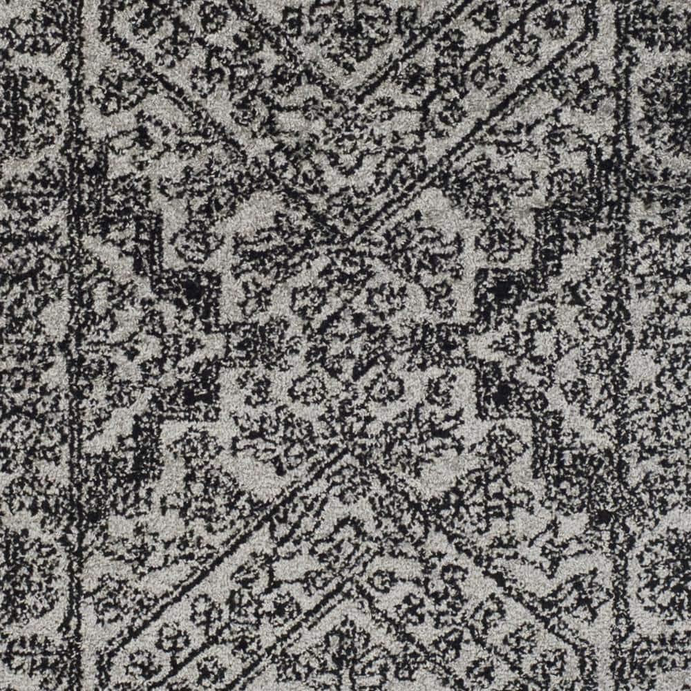 Adirondack ADR108 Power Loomed Runner Rug  Silver / Black 2'-6" X 6' - Safavieh.