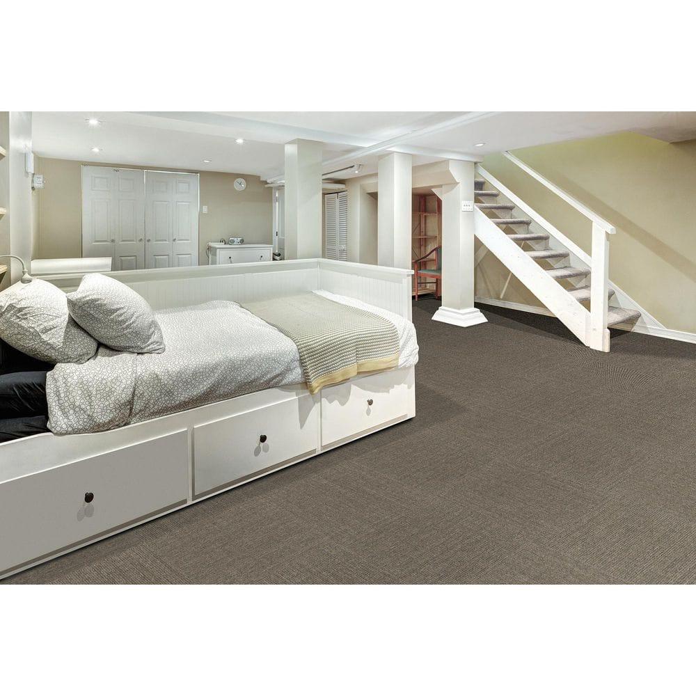 Mohawk Basics 24" x 24" Carpet Tile Sample with EnviroStrand™ PET Fiber in Neutral (1 piece)