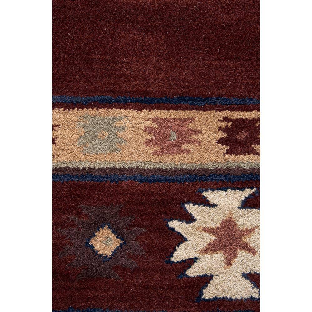 Alora Decor Ryder 6'6" x 9'6" Tribal Burgundy/Tan/Sage/Navy Hand-Tufted Rug
