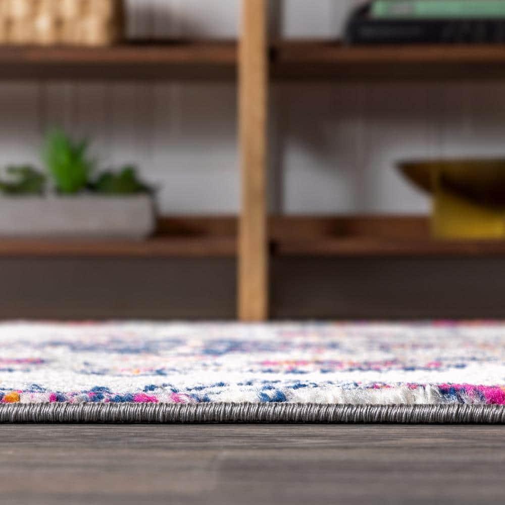 JONATHAN Y Bohemian FLAIR Boho Vintage Medallion Blue/Multi 4 ft. x 6 ft. Area Rug