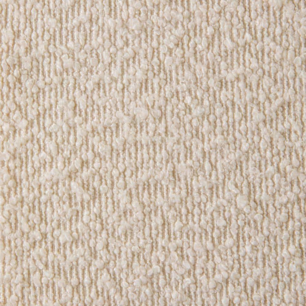 Harper Metal Bench with Boucle Upholstered Cushion, Cream and Black