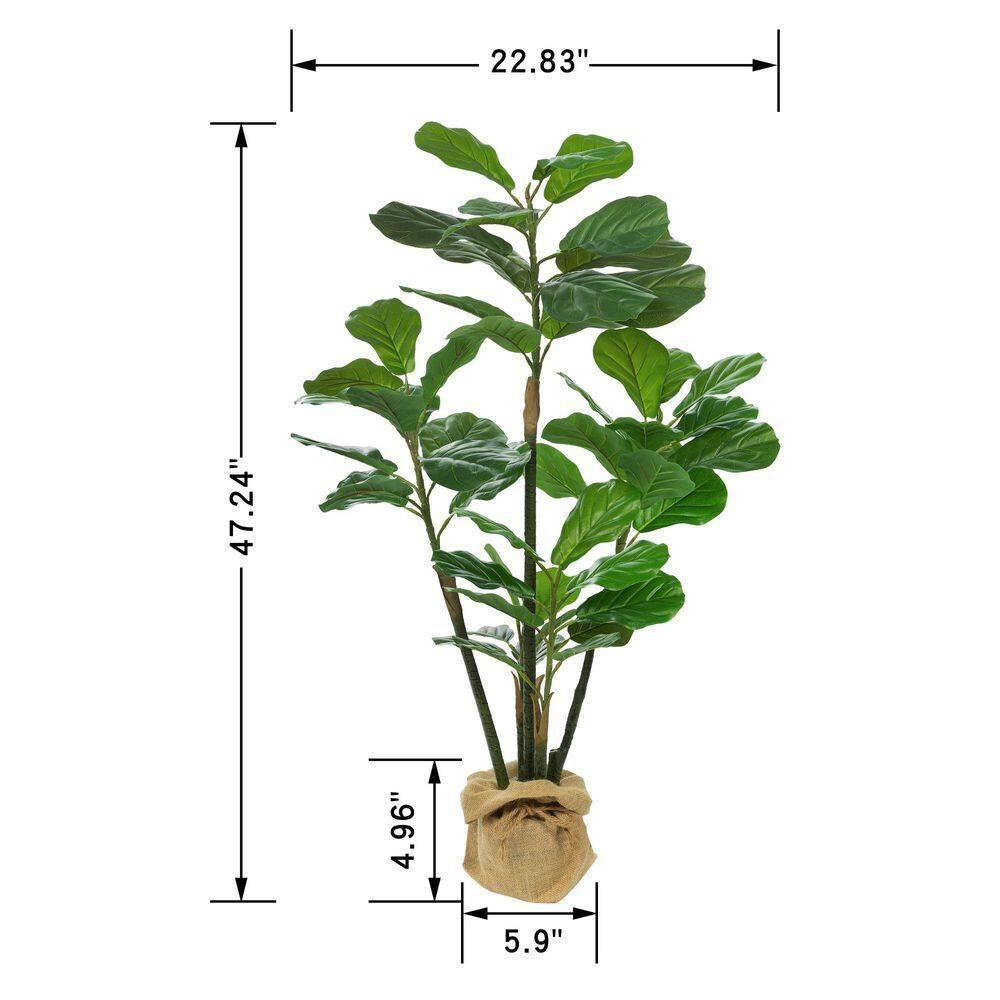Artificial Fiddle Leaf Fig Plant in Planter (Set of 2)