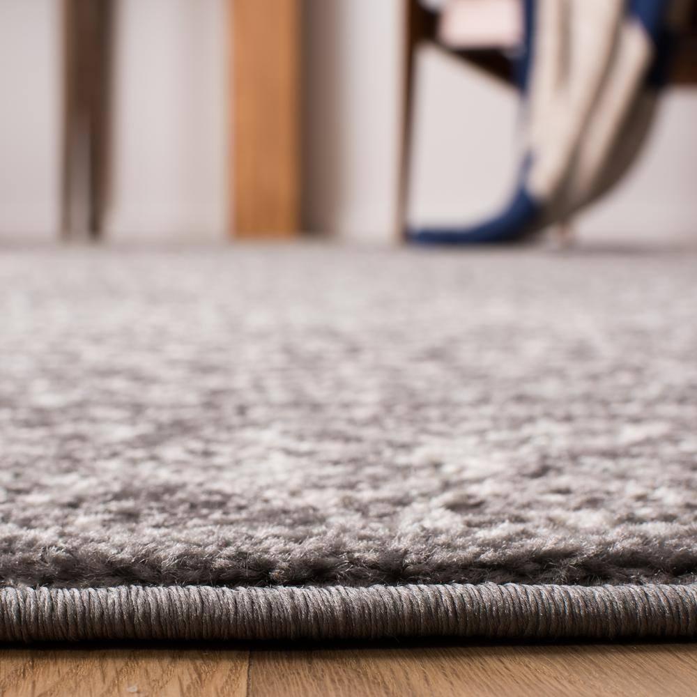 Tulum TUL264 Power Loomed Indoor Area Rug - Dark Grey/Ivory - 5'x5' - Safavieh