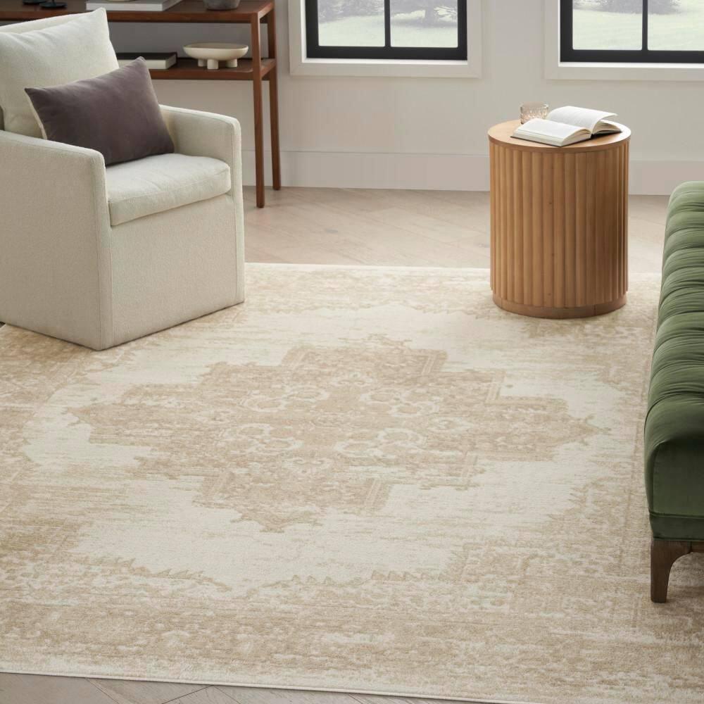 Nourison Grafix 6' x 9' Ivory Beige Vintage Indoor Rug