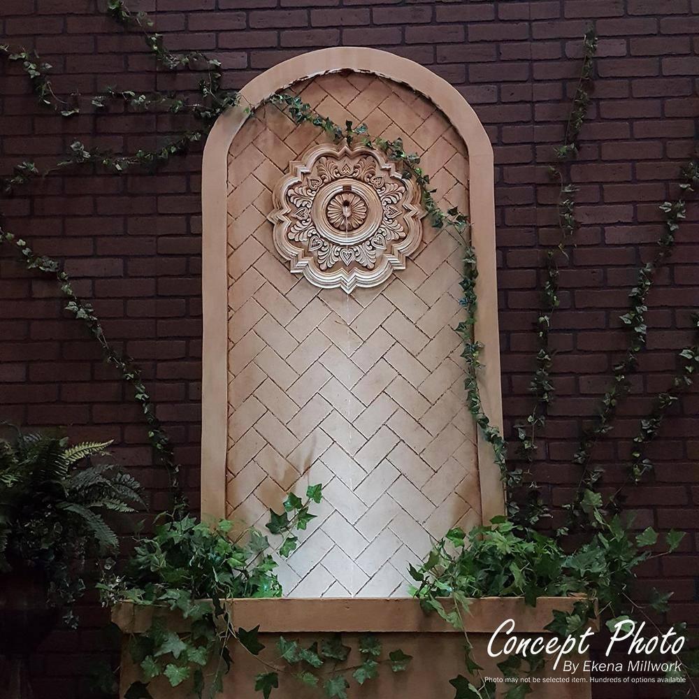 Ekena Millwork Endurathane Leaf Ceiling Medallion, 11 3/8"OD x 3 5/8"ID x 1 1/8"P (Fits Canopies up to 4 3/4"), Hand-Painted Gold Finish CM11WAAGF